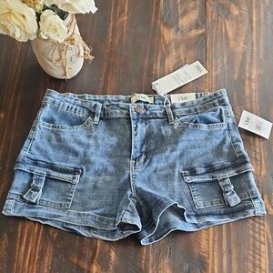 YMI Blue Women's Cargo Shorts